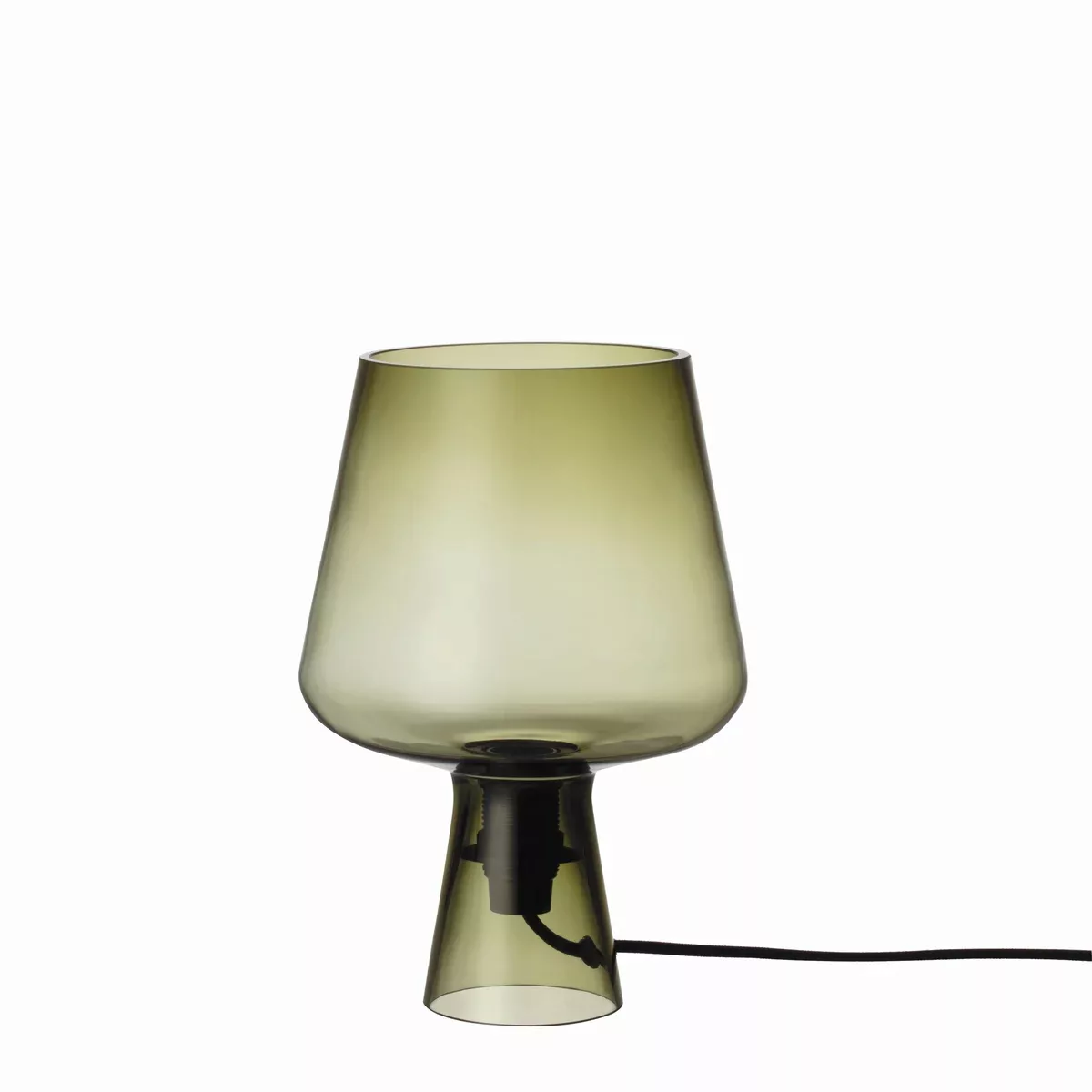 iittala - Leimu Tischleuchte Glas - moosgrün/BxH 16,5x24cm/ohne Leuchtmitte günstig online kaufen