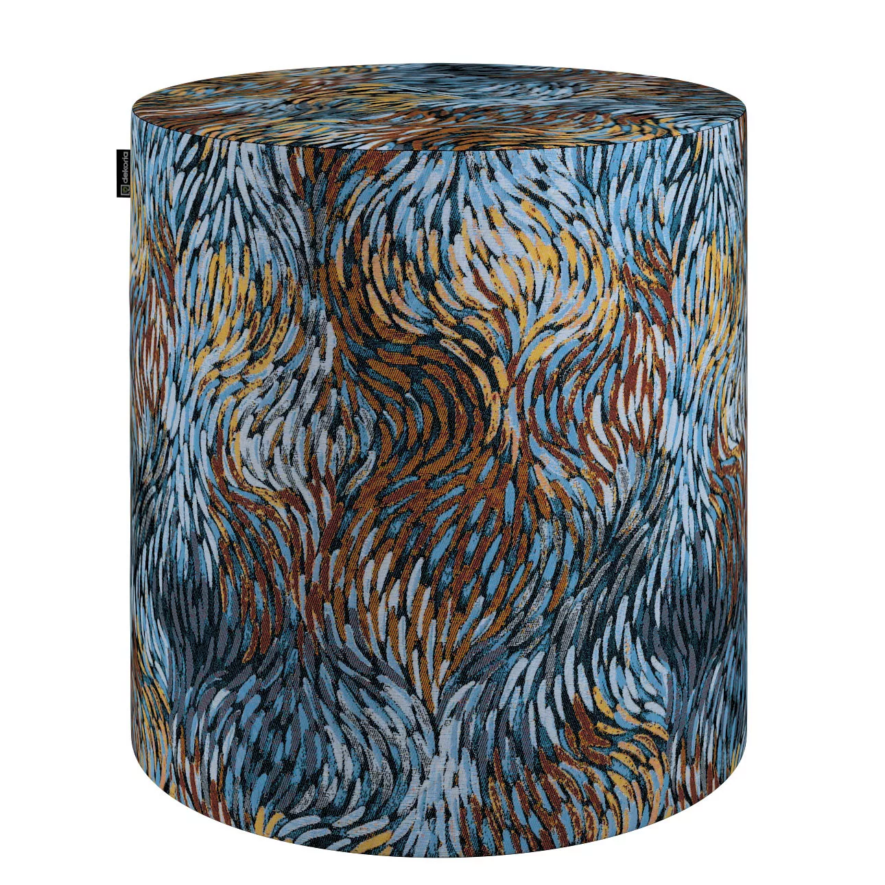 Pouf Barrel, blau- orange, ø40 cm x 40 cm, Intenso Premium (144-37) günstig online kaufen