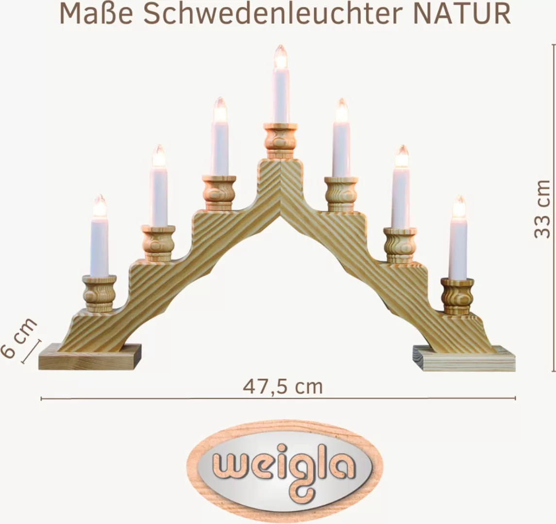 Weigla Lichterbogen "Schwede, Weihnachtsdeko", 7-flammig günstig online kaufen