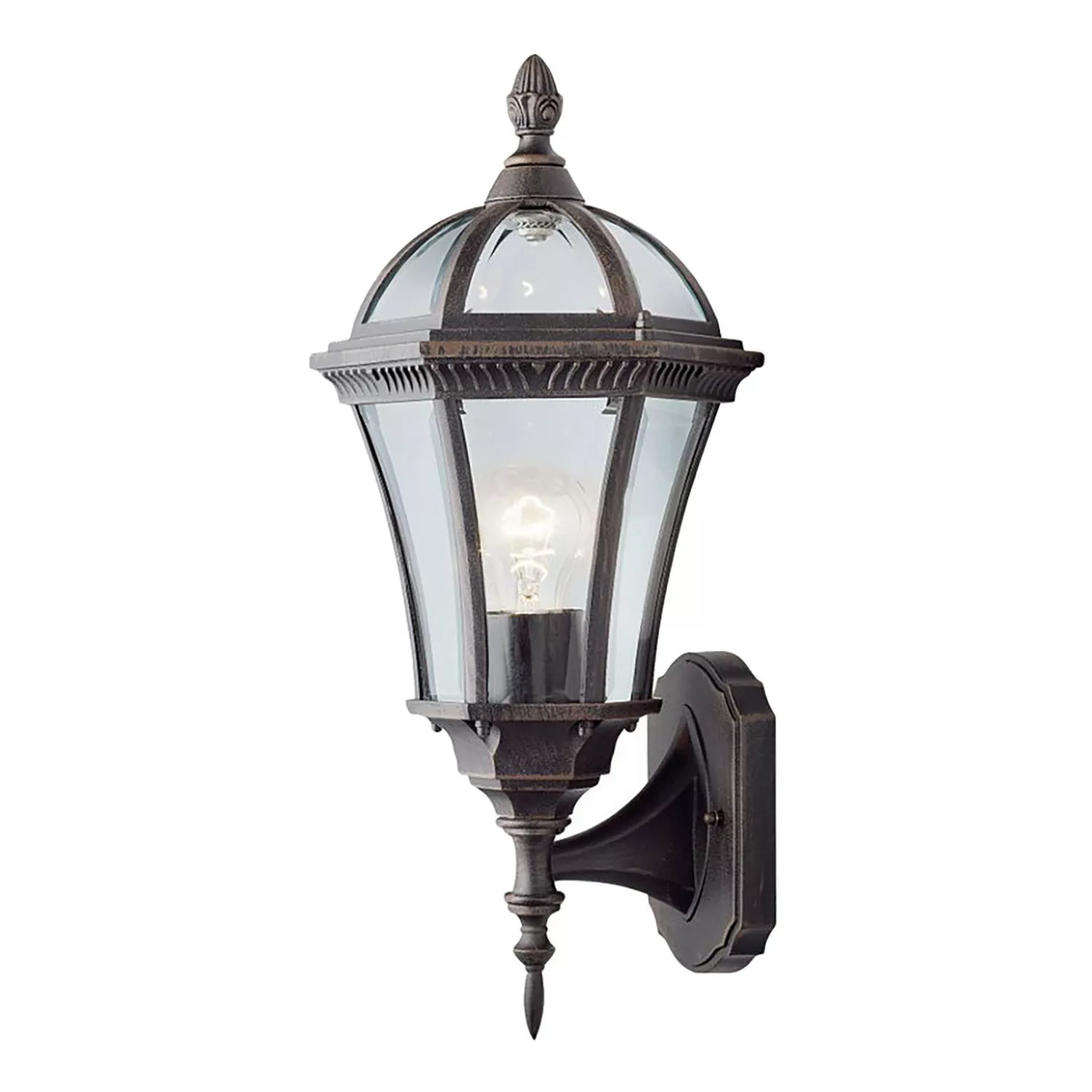 Klassische Außenwandlampe in antik braun günstig online kaufen