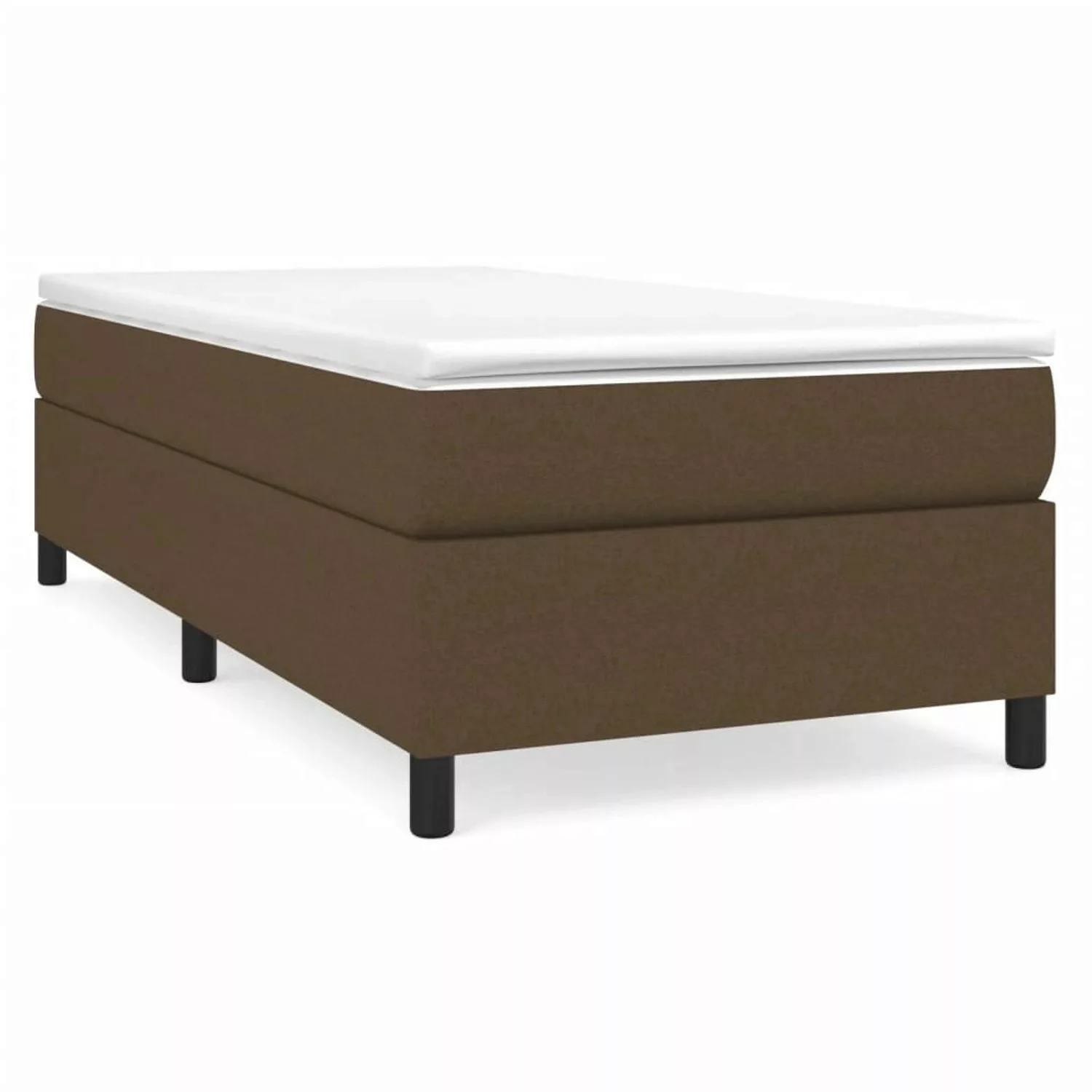 Vidaxl Boxspringbett Dunkelbraun 100x200 Cm Stoff günstig online kaufen