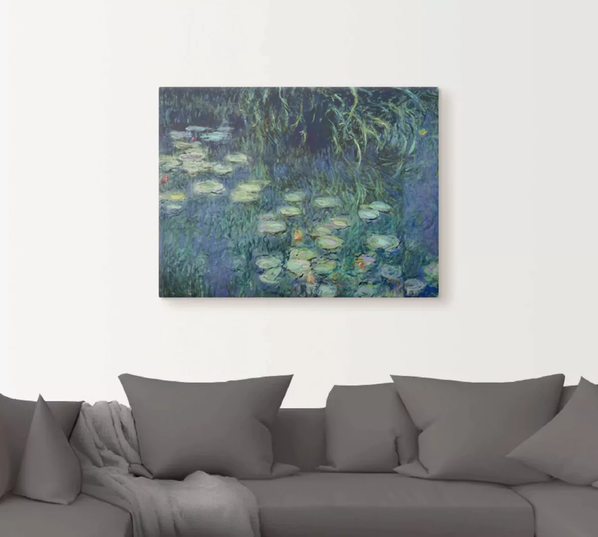 Artland Leinwandbild »Teil Seerosenbild Musée de l'Orangerie«, Blumen, (1 S günstig online kaufen