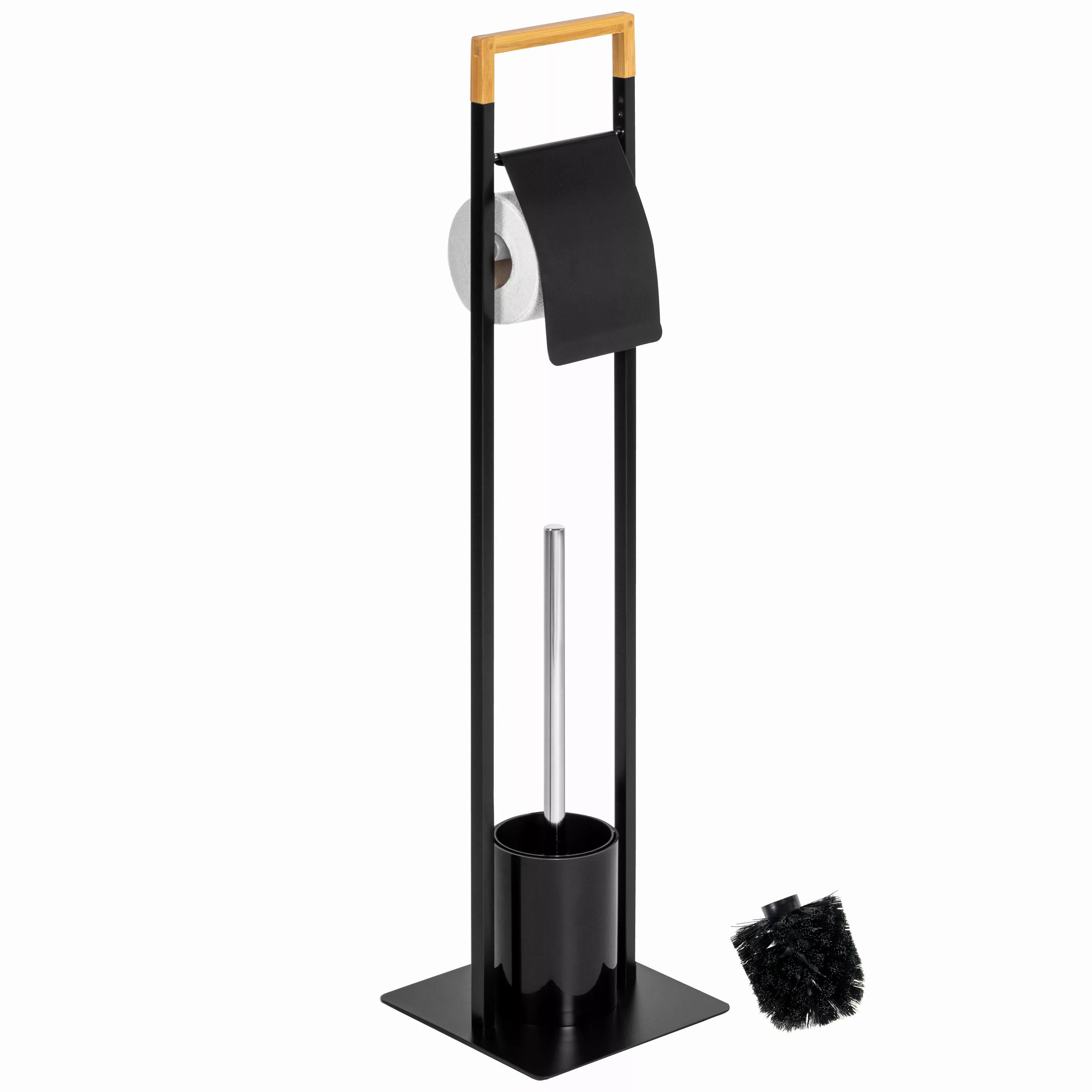 bremermann WC-Garnitur Stand-WC-Garnitur 2in1, WC-Bürste, WC-Rollenhalter, günstig online kaufen