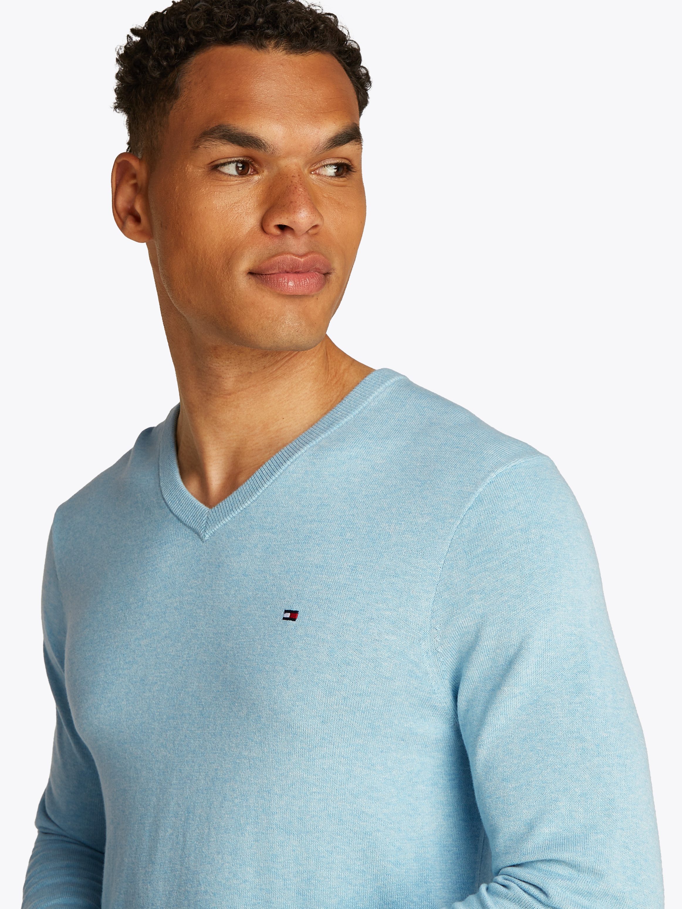 Tommy Hilfiger Strickpullover ESSENTIAL COTTON V günstig online kaufen