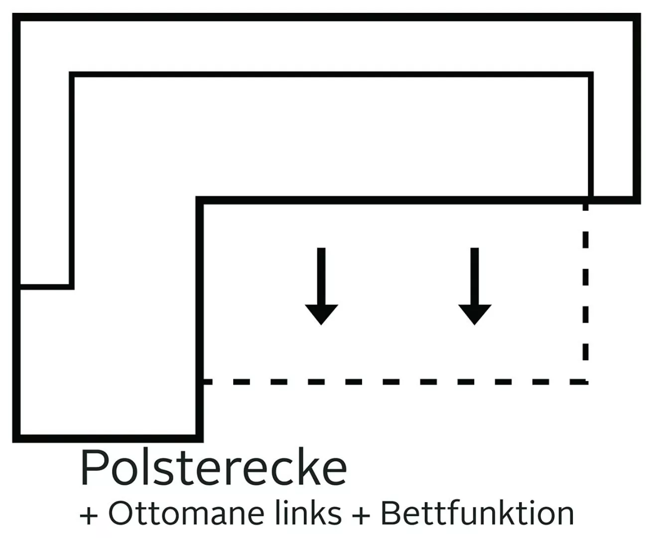 COLLECTION AB Ecksofa John, mit Bettfunktion, mit Rücken- und Zierkissen günstig online kaufen