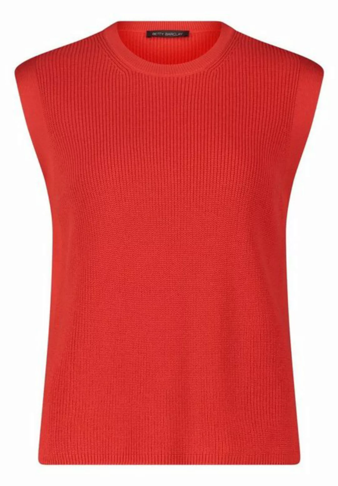 Betty Barclay Sweatshirt Strickpullover Kurz ohne Arm, Poppy Red günstig online kaufen