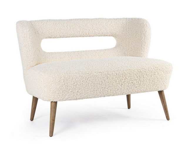 Natur24 Sofa 2-Sitzer Sofa Cortina 115x68x78cm Wollstoff Effekt Cut-Out Hol günstig online kaufen