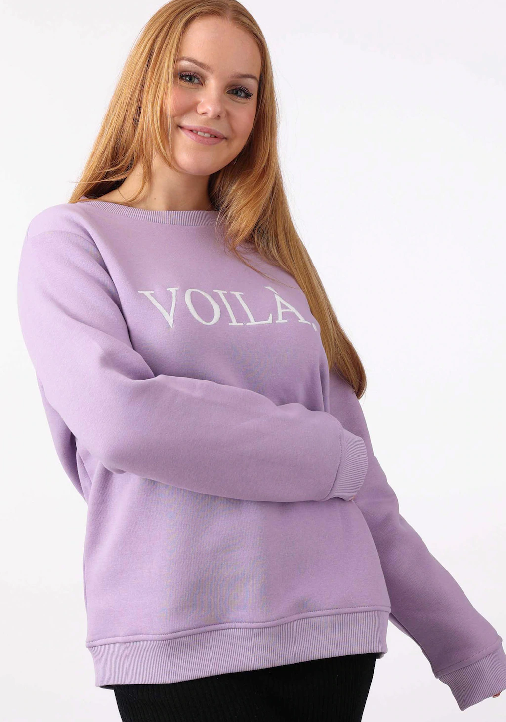 Zwillingsherz Sweatshirt Voilà mit Aufdruck, schlichtes Design günstig online kaufen