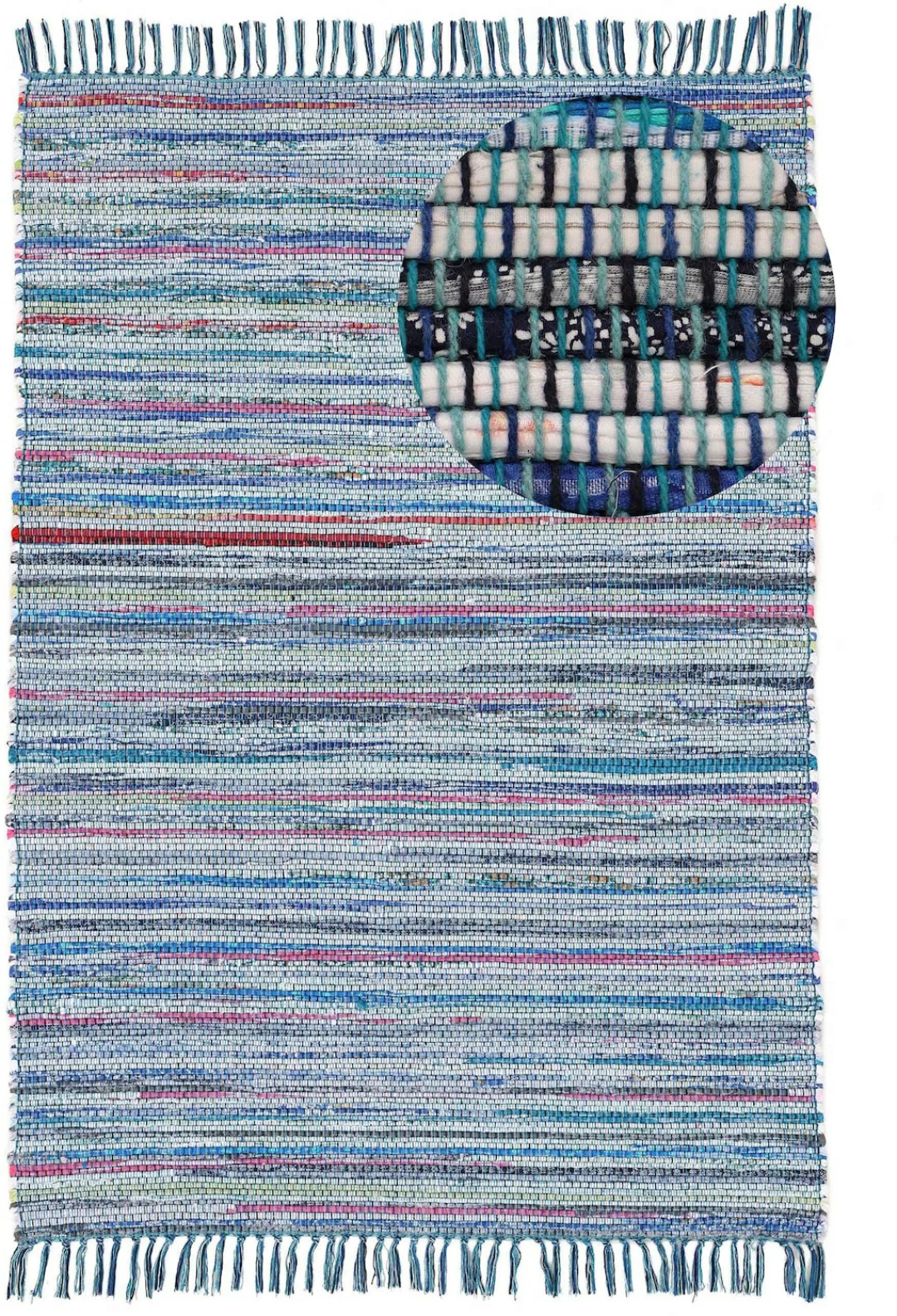 carpetfine Teppich »Kelim Chindi, Wendeteppich«, rechteckig, 6 mm Höhe, han günstig online kaufen