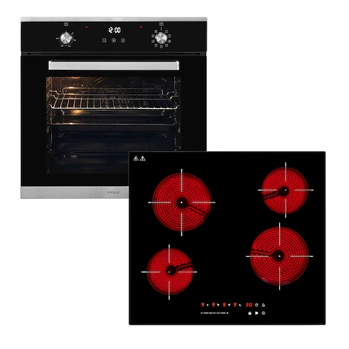 exquisit Backofen-Set »BAKO76600H inox«, Kühlventilator günstig online kaufen