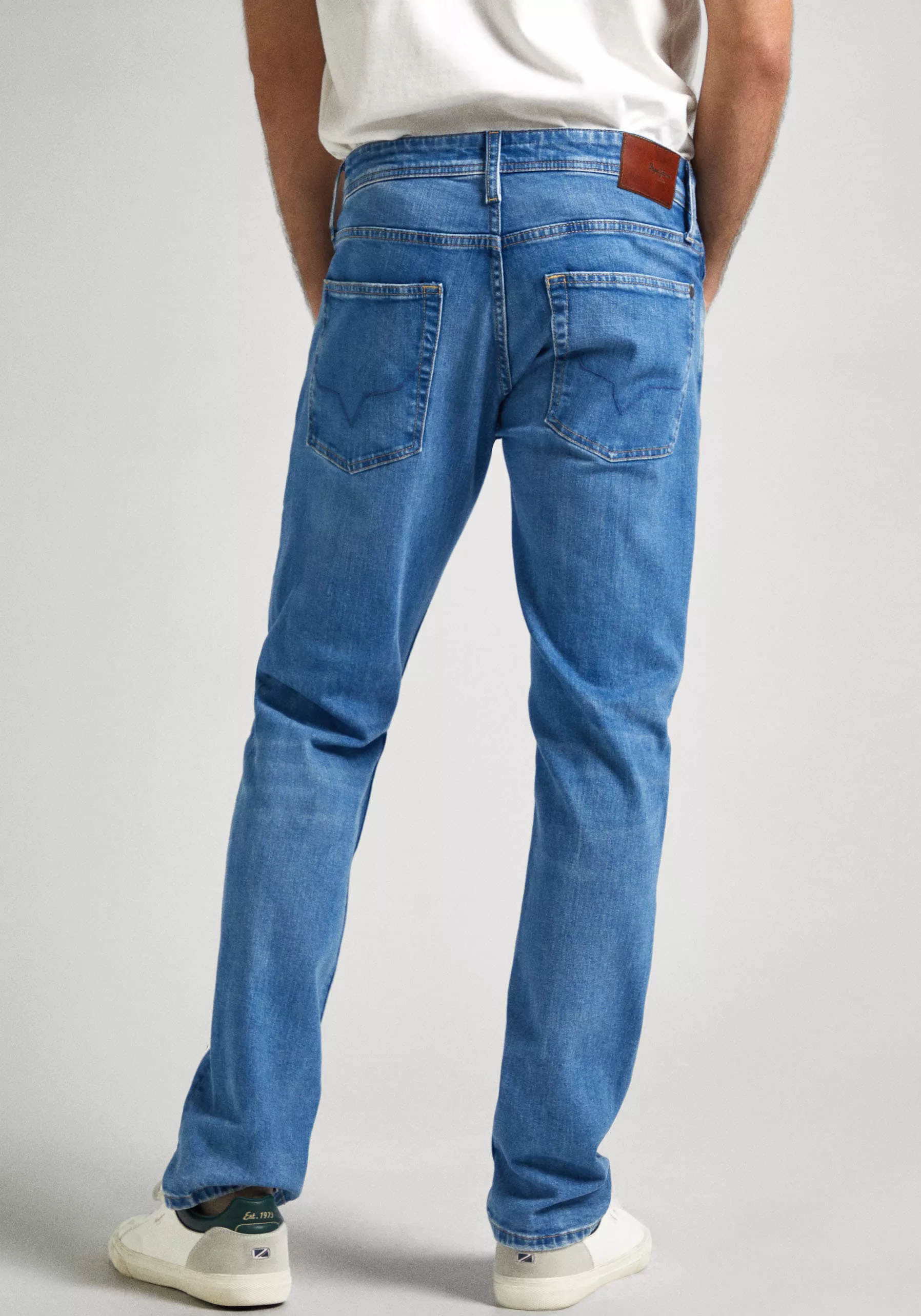 Pepe Jeans Herren Jeans CASH - Regular Fit - Blau - Medium Blue Denim günstig online kaufen