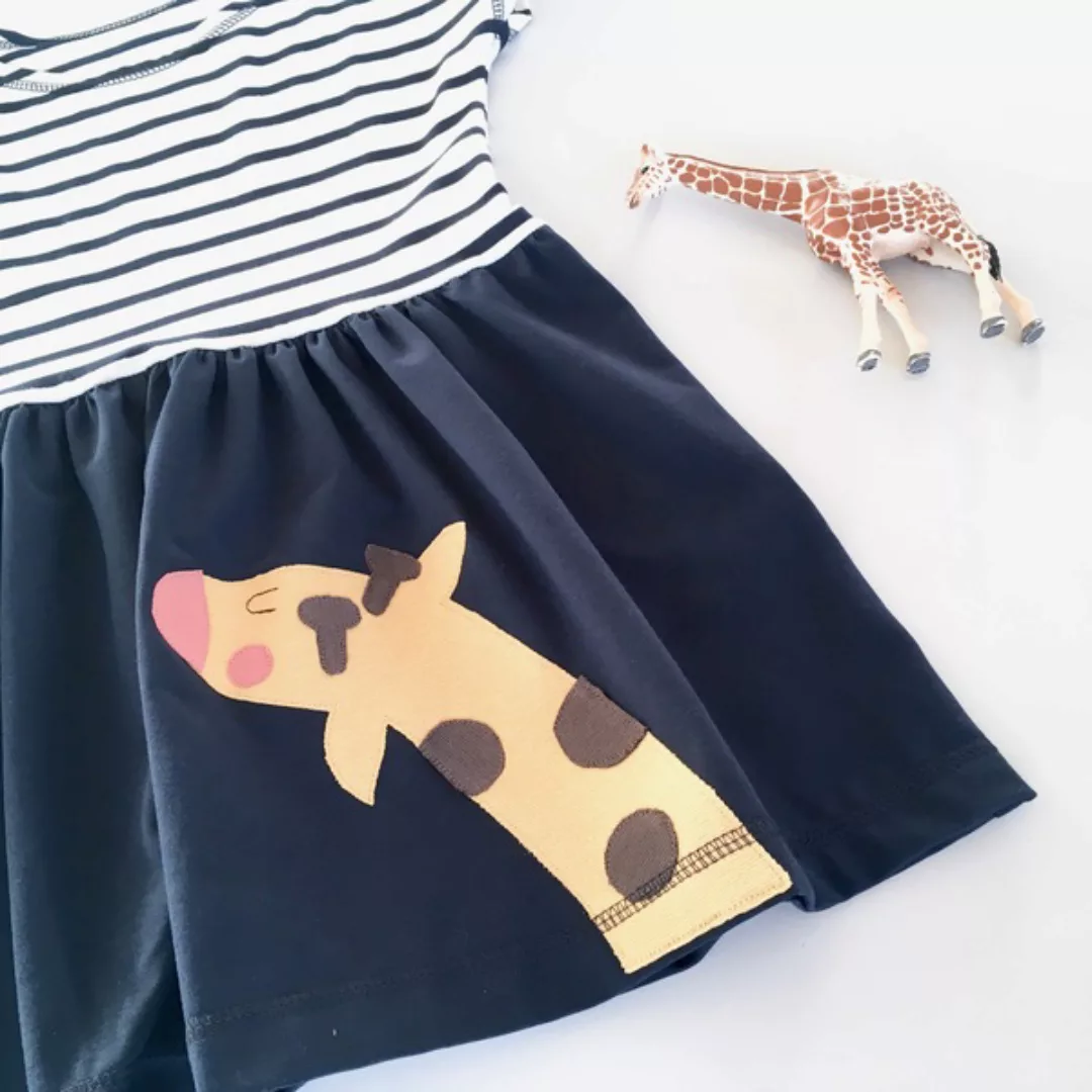 T-shirt Kleid Mit Giraffen-applikation Für Mädchen günstig online kaufen
