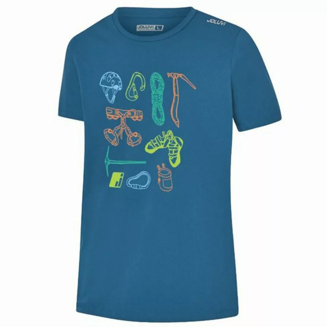 Joluvi T-Shirt Herren Kurzarm-T-Shirt Joluvi Climbing Elements Blau günstig online kaufen