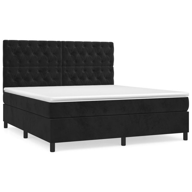 vidaXL Boxspringbett mit Matratze Schwarz 160x200 cm Samt1397825 günstig online kaufen