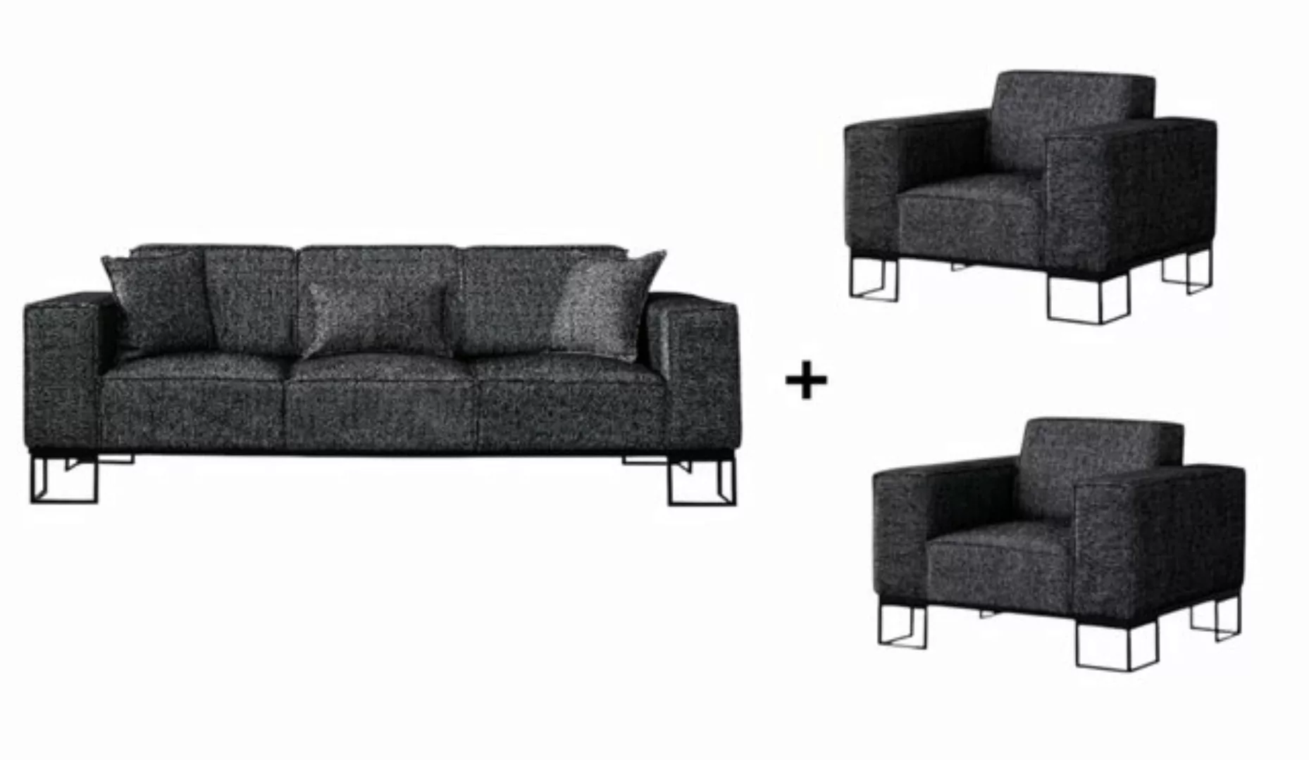 BENEDO MÖBEL Polstergarnitur Flog Sofa Handarbeit Massivholz Hochwertiger S günstig online kaufen