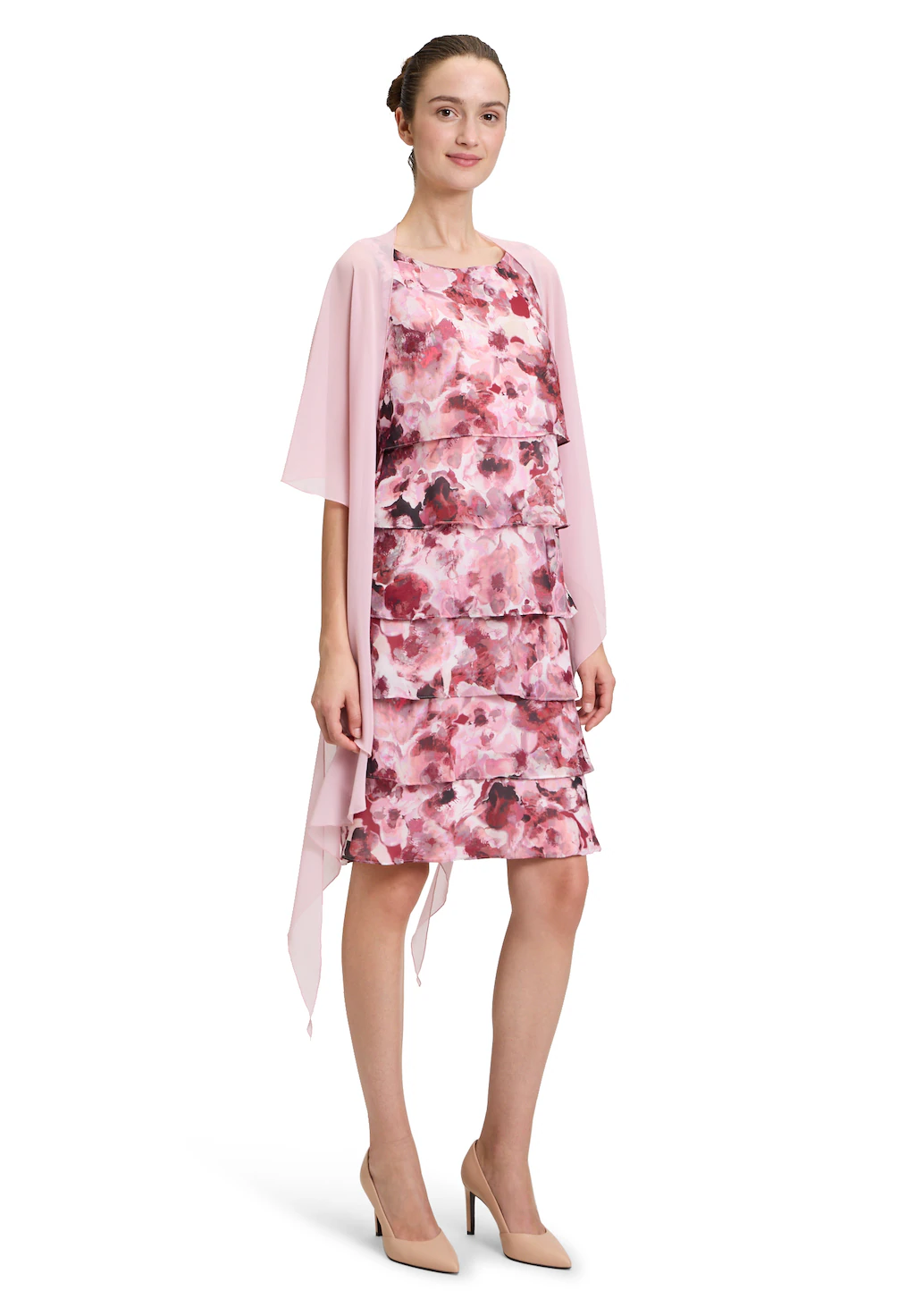 Vera Mont Multifunktionstuch "Vera Mont Damen Chiffonstola mit Volant", Nah günstig online kaufen