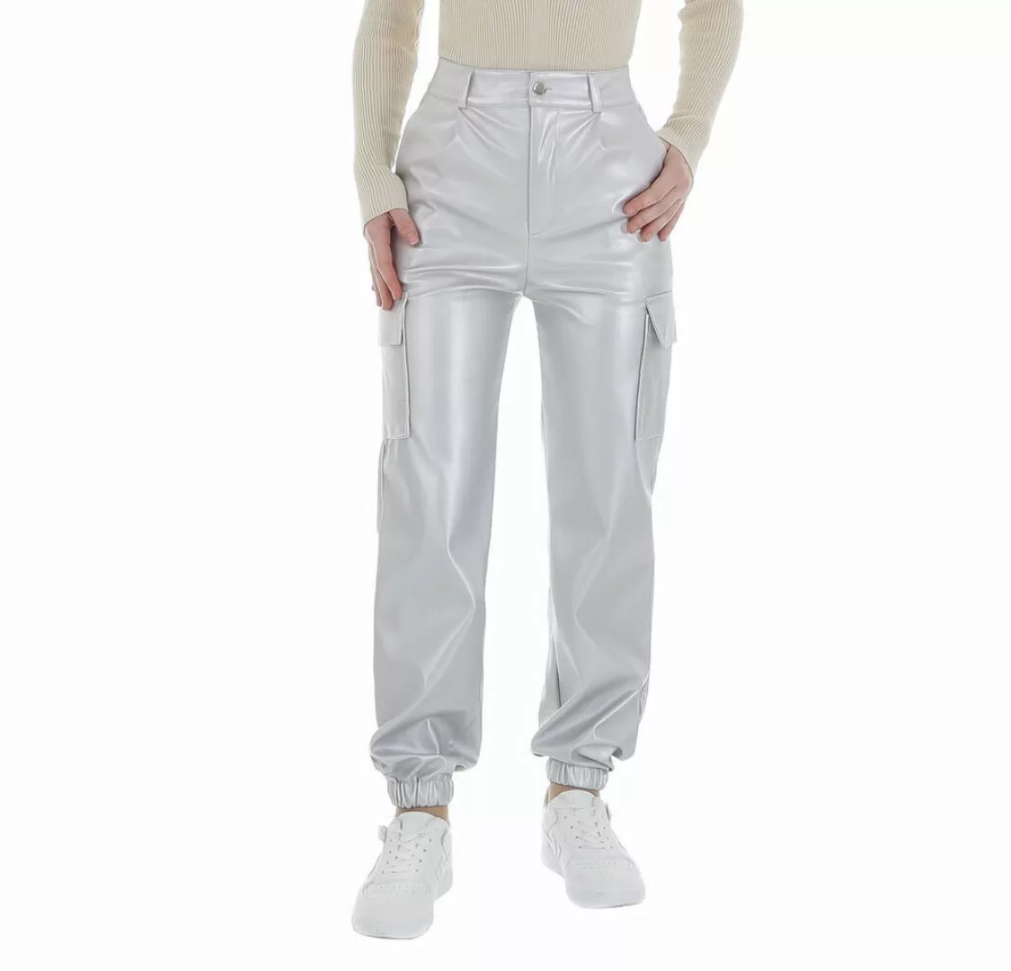 Ital-Design Lederimitathose Damen Freizeit (86365169) Stretch Jogginghose i günstig online kaufen