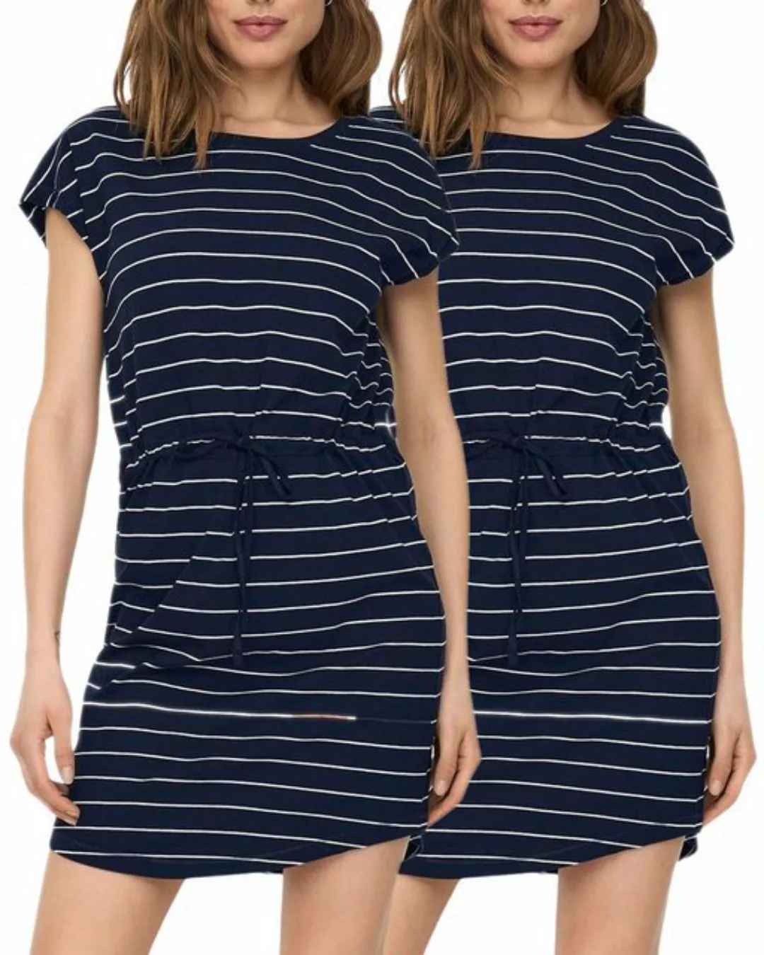ONLY Jerseykleid Basic Kleid kurz im Doppelpack günstig online kaufen