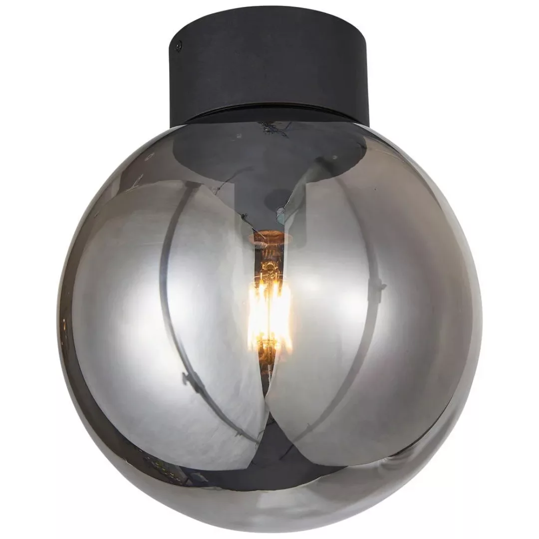 Deckenlampe Astro, Kugelglas, rauchgrau, Ø 25 cm günstig online kaufen