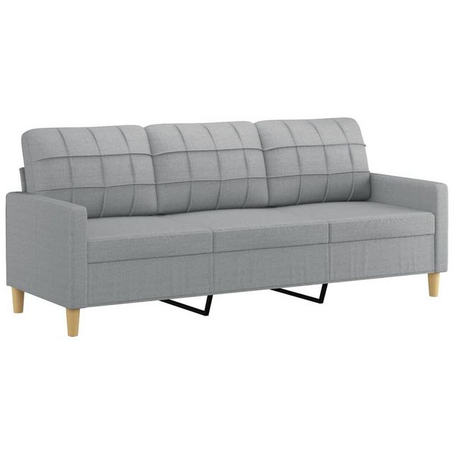 vidaXL Sofa 3-Sitzer-Sofa Couch Hellgrau 180 cm Stoff günstig online kaufen