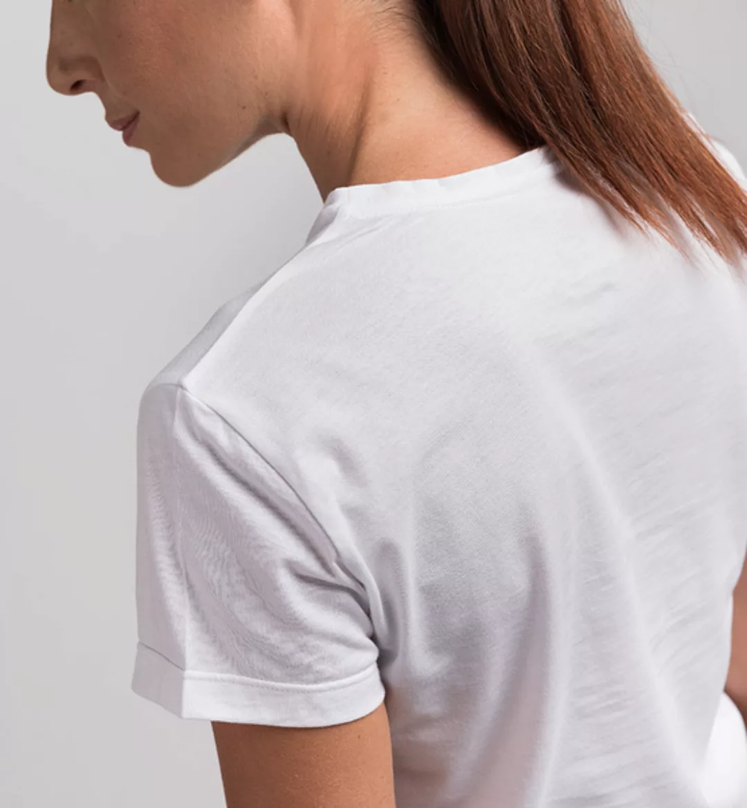 Damen T-shirt Mit Rundhalsausschnitt Aus Bio-baumwolle | Weiß günstig online kaufen