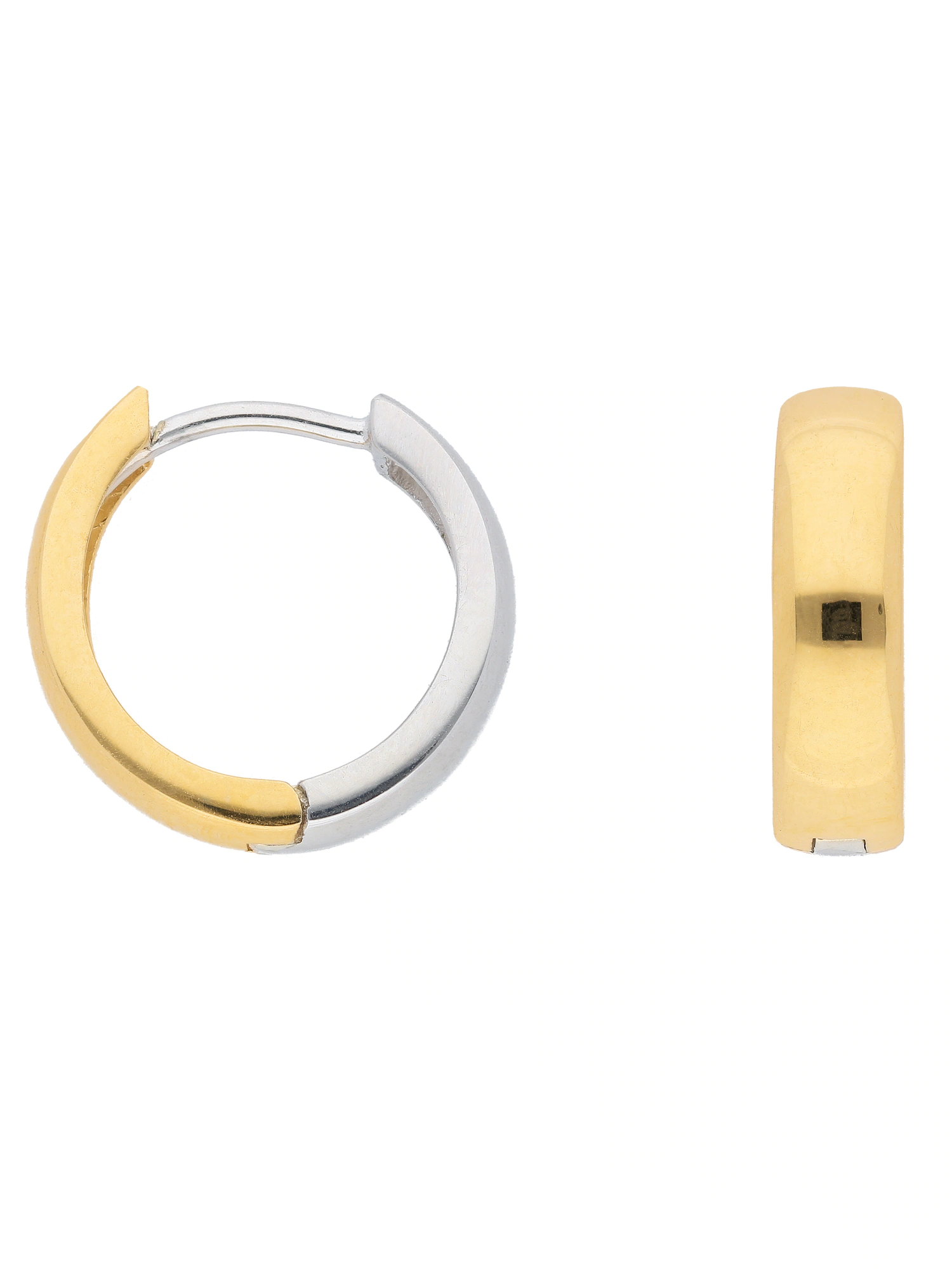 Adelia´s Paar Ohrhänger "1 Paar 585 Weißgold Ohrringe / Creolen Ø 13,8 mm", günstig online kaufen