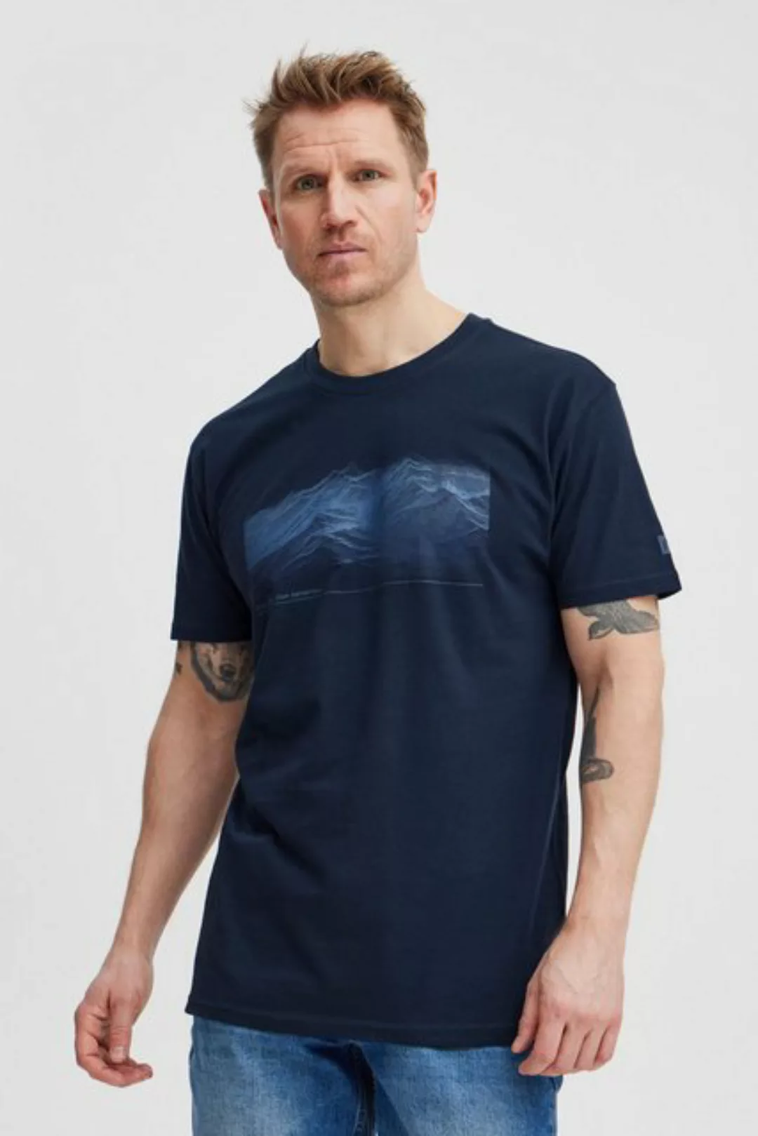 North Bend T-Shirt NBCarsten M T-shirt cooles T-Shirt mit Frontprint günstig online kaufen