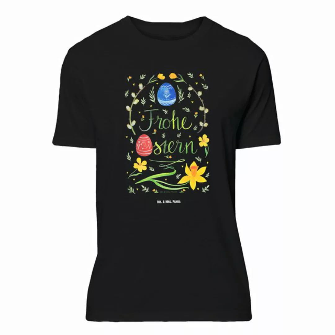 Mr. & Mrs. Panda T-Shirt Frohe Ostern - Schwarz - Geschenk, Osterblume, Fra günstig online kaufen