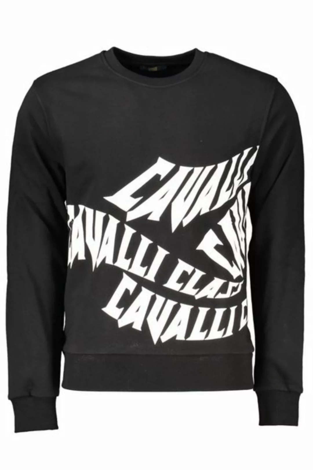 Cavalli Class Sweatshirt Herren Sweatshirt Schwarz: Langarm, Rundhals günstig online kaufen