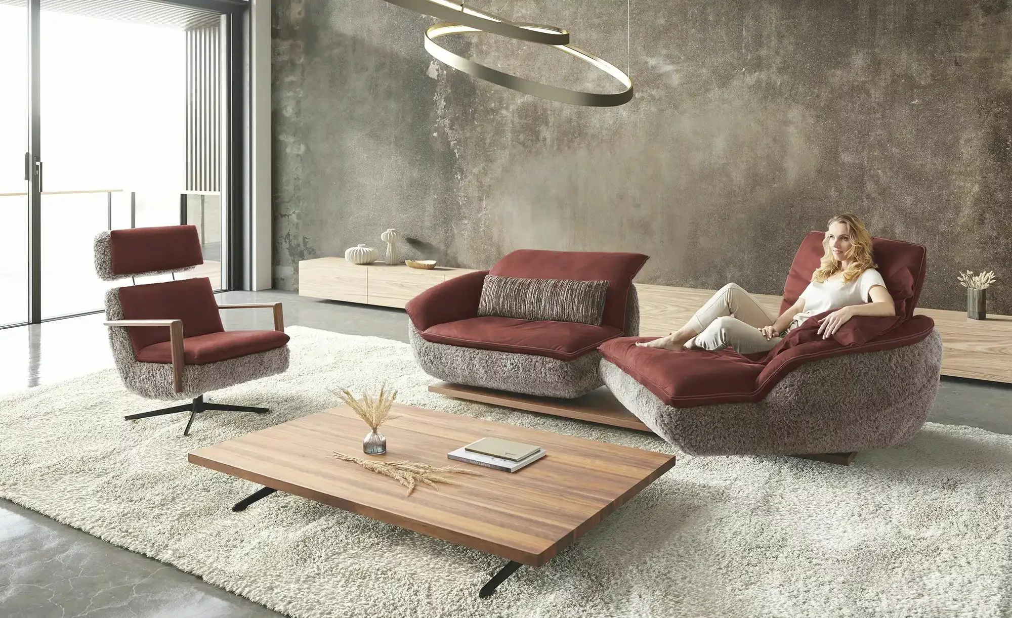 KOINOR Ecksofa  Mooove ¦ rot ¦ Maße (cm): B: 242 H: 99 T: 120.0 Polstermöbe günstig online kaufen