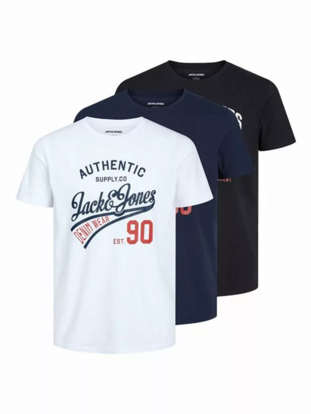 Jack & Jones T-Shirt Jack & Jones Herren 3er-Pack T-Shirt JjEthan Regular-F günstig online kaufen