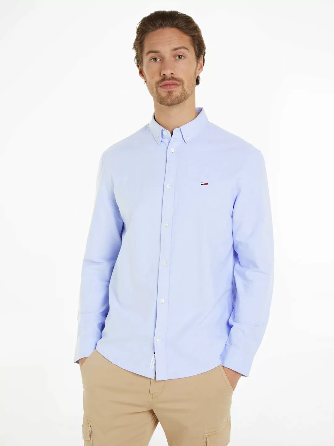 Tommy Jeans Langarmhemd "TJM ENTRY REG OXFORD SHIRT", mit Logoprägung günstig online kaufen
