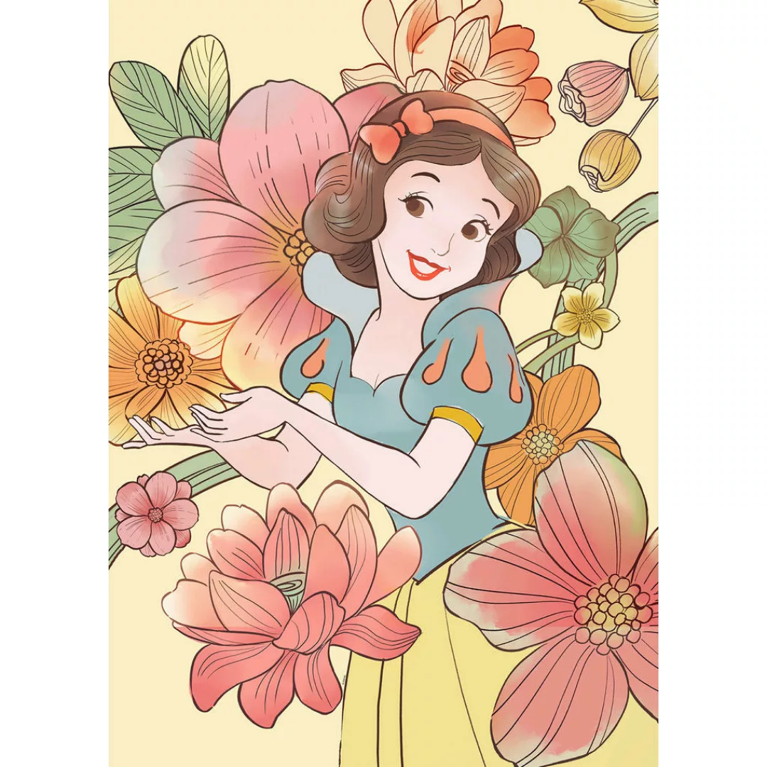 Komar Poster Snow White Flowers Disney B/L: ca. 50x70 cm günstig online kaufen