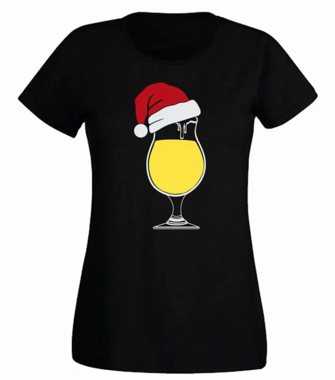 G-graphics T-Shirt Weihnachtsbierglas Slim-fit Damen T-Shirt mit Weihnachts günstig online kaufen