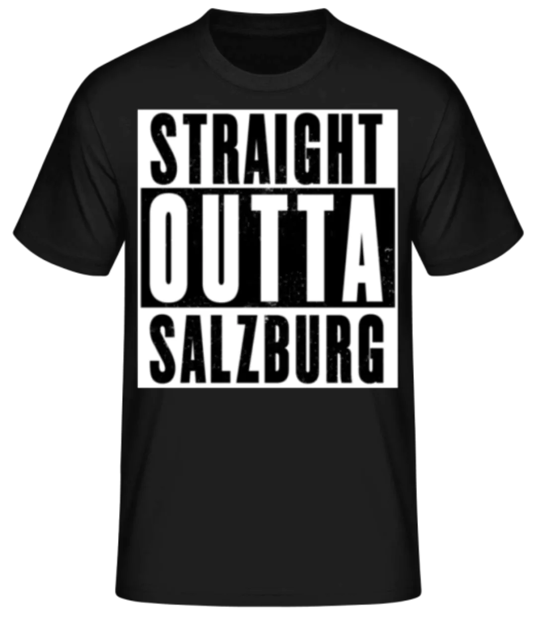 Straight Outta Salzburg Black · Männer Basic T-Shirt günstig online kaufen