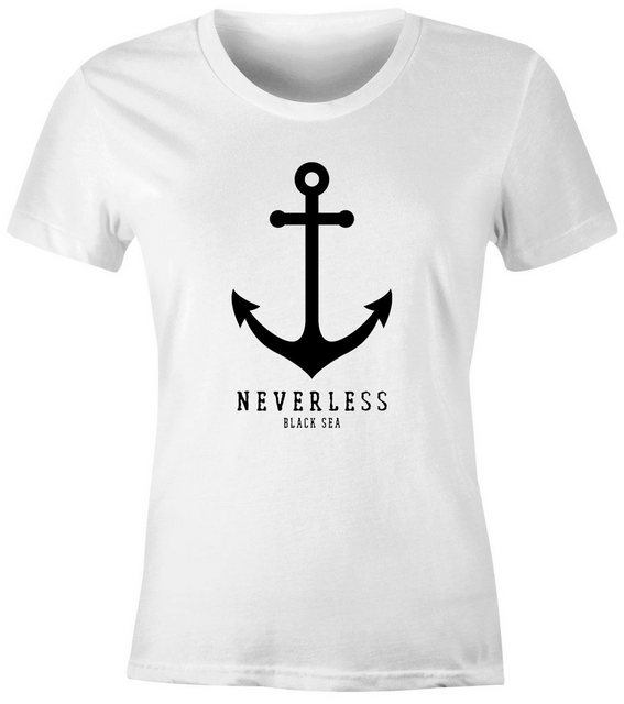 Neverless Print-Shirt Damen T-Shirt Anker Nautical Sailor Segeln Slim Fit N günstig online kaufen