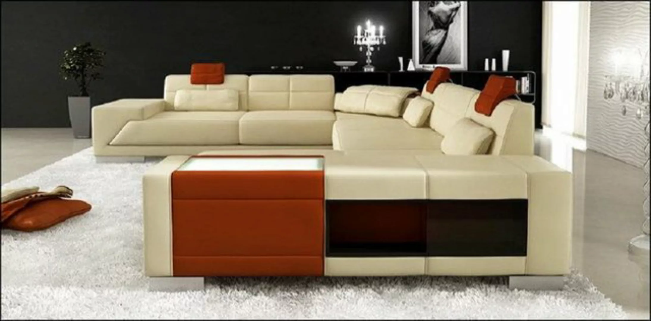 JVmoebel Ecksofa XXL BIG Wohnlandschaft U Form Ecksofa Sofa Couch Polster L günstig online kaufen