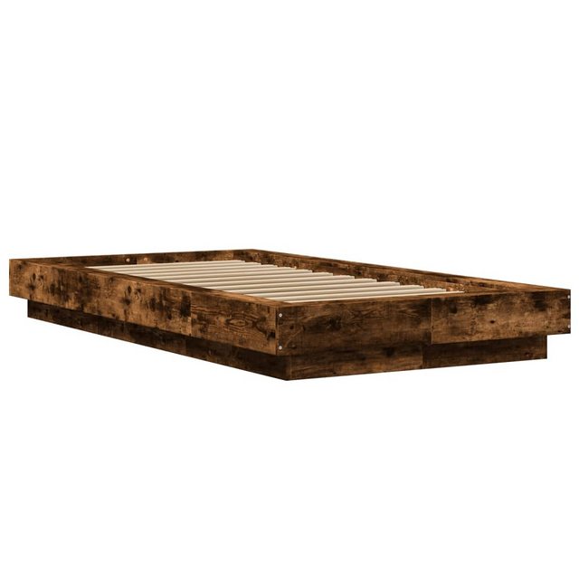 vidaXL Bett Bettgestell Räuchereiche 75x190 cm Holzwerkstoff günstig online kaufen