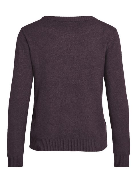 Vila Strickpullover Dünner Rundhals Strickpullover VIRIL 5641 in Weinrot günstig online kaufen