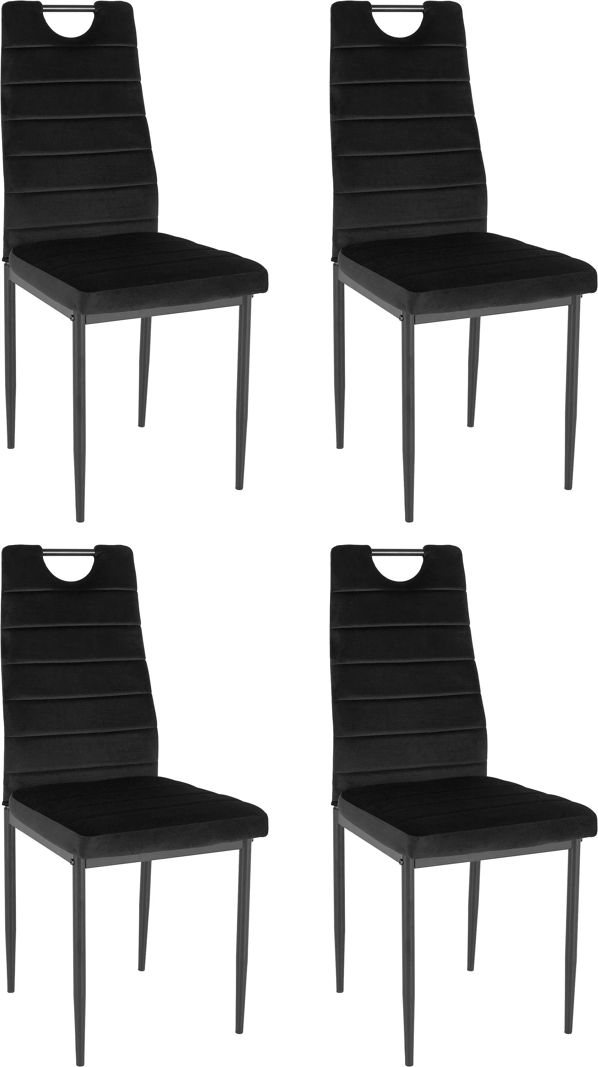 INOSIGN Esszimmerstuhl, (Set), 4 St., Samtstoff, (2 oder 4 Stück) mit Samtb günstig online kaufen