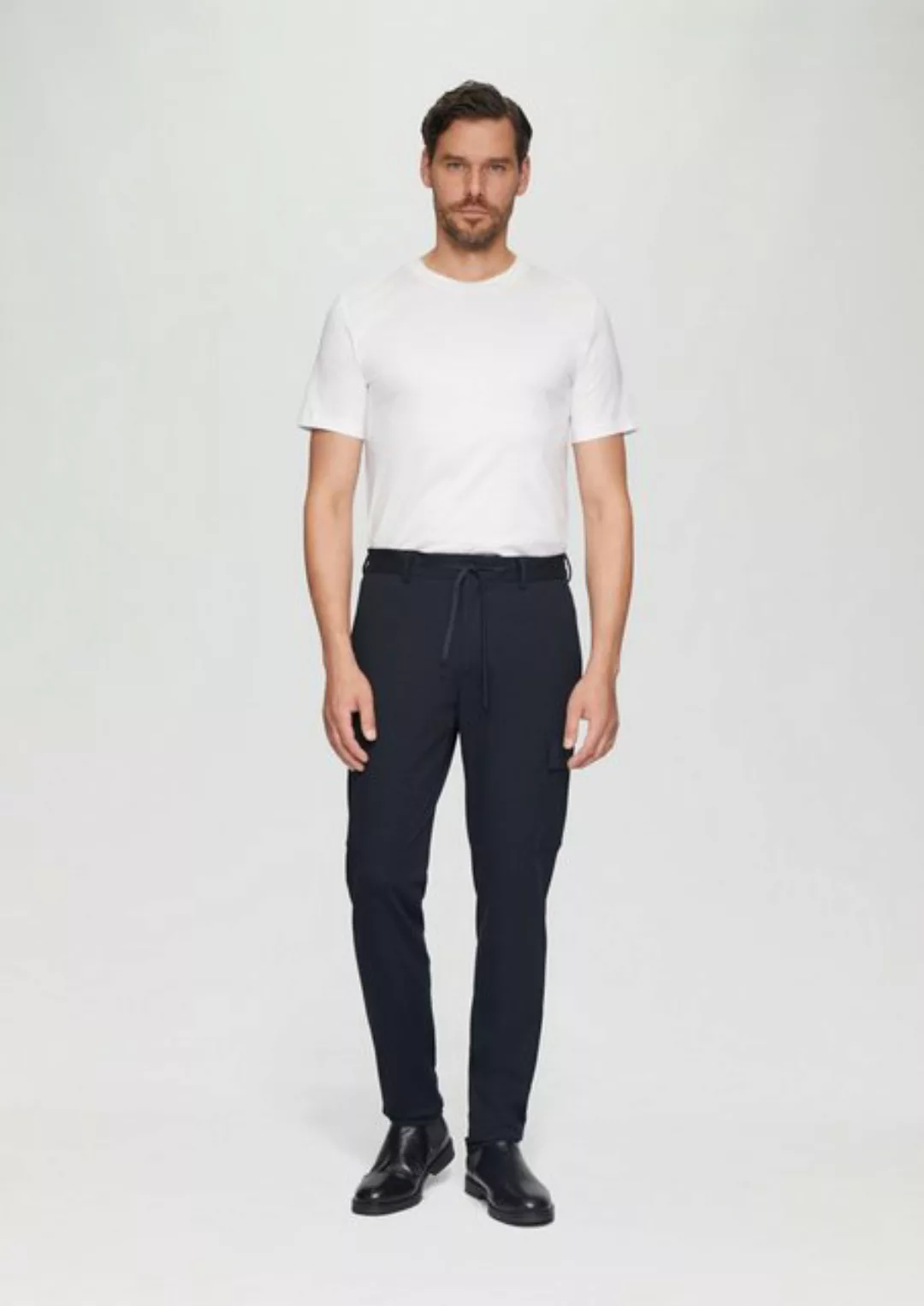 s.Oliver BLACK LABEL Stoffhose s.O JOGG: Cargohose aus Piqué-Jersey Durchzu günstig online kaufen