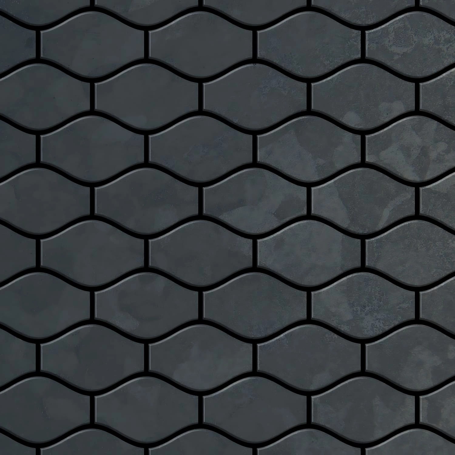 ALLOY Mosaik Fliese Massiv Metall Rohstahl Gewalzt Grau 1,6mm Stark Karma-r günstig online kaufen