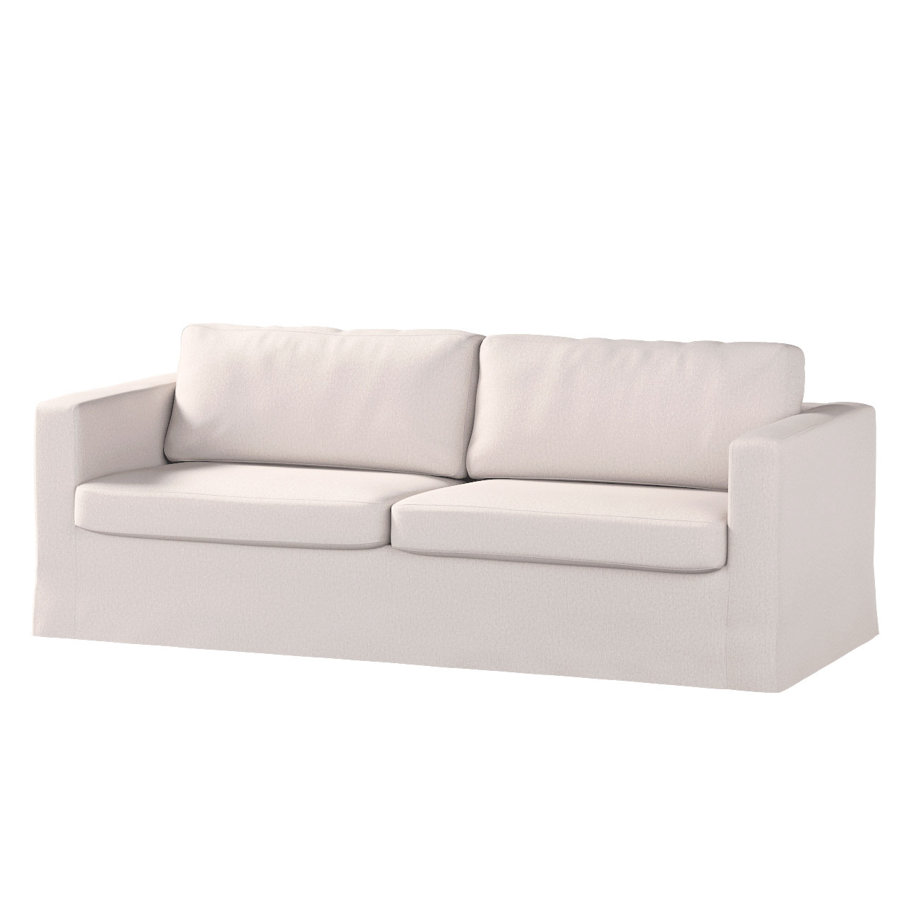 Bezug für Karlstad 3-Sitzer Sofa nicht ausklappbar, lang, hellbeige, Bezug günstig online kaufen