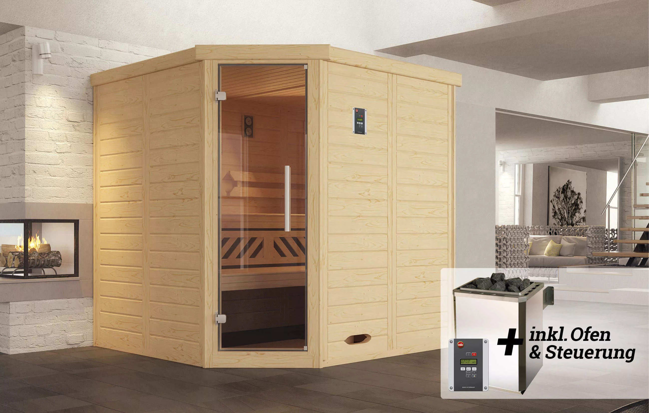 weka Sauna »Kemi«, 7,5 kW-Ofen mit digitaler Steuerung günstig online kaufen