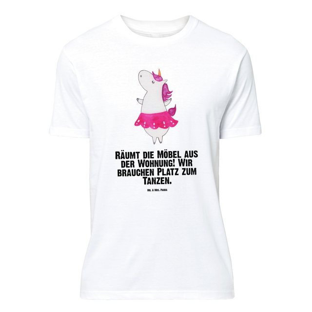 Mr. & Mrs. Panda T-Shirt Einhorn Ballerina - Weiß - Geschenk, T-Shirt mit S günstig online kaufen