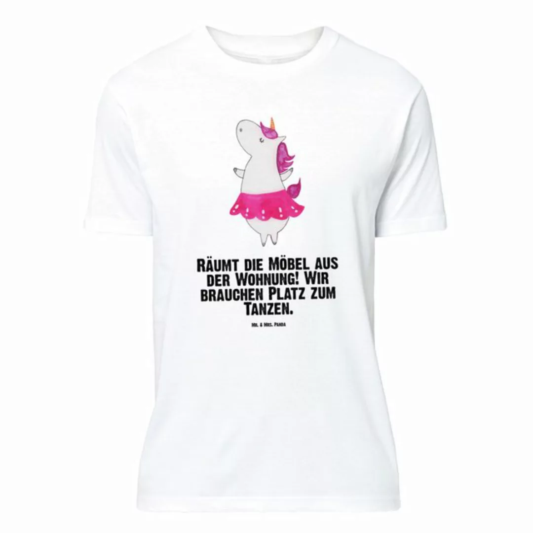 Mr. & Mrs. Panda T-Shirt Einhorn Ballerina - Weiß - Geschenk, T-Shirt mit S günstig online kaufen