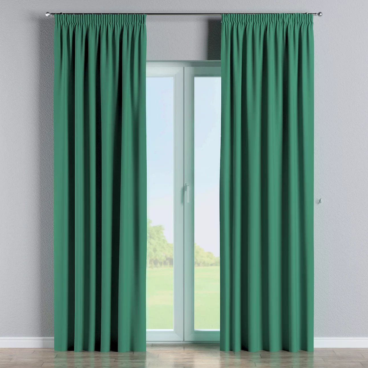 Vorhang mit Kräuselband, grün, Blackout 300 cm (269-46) günstig online kaufen