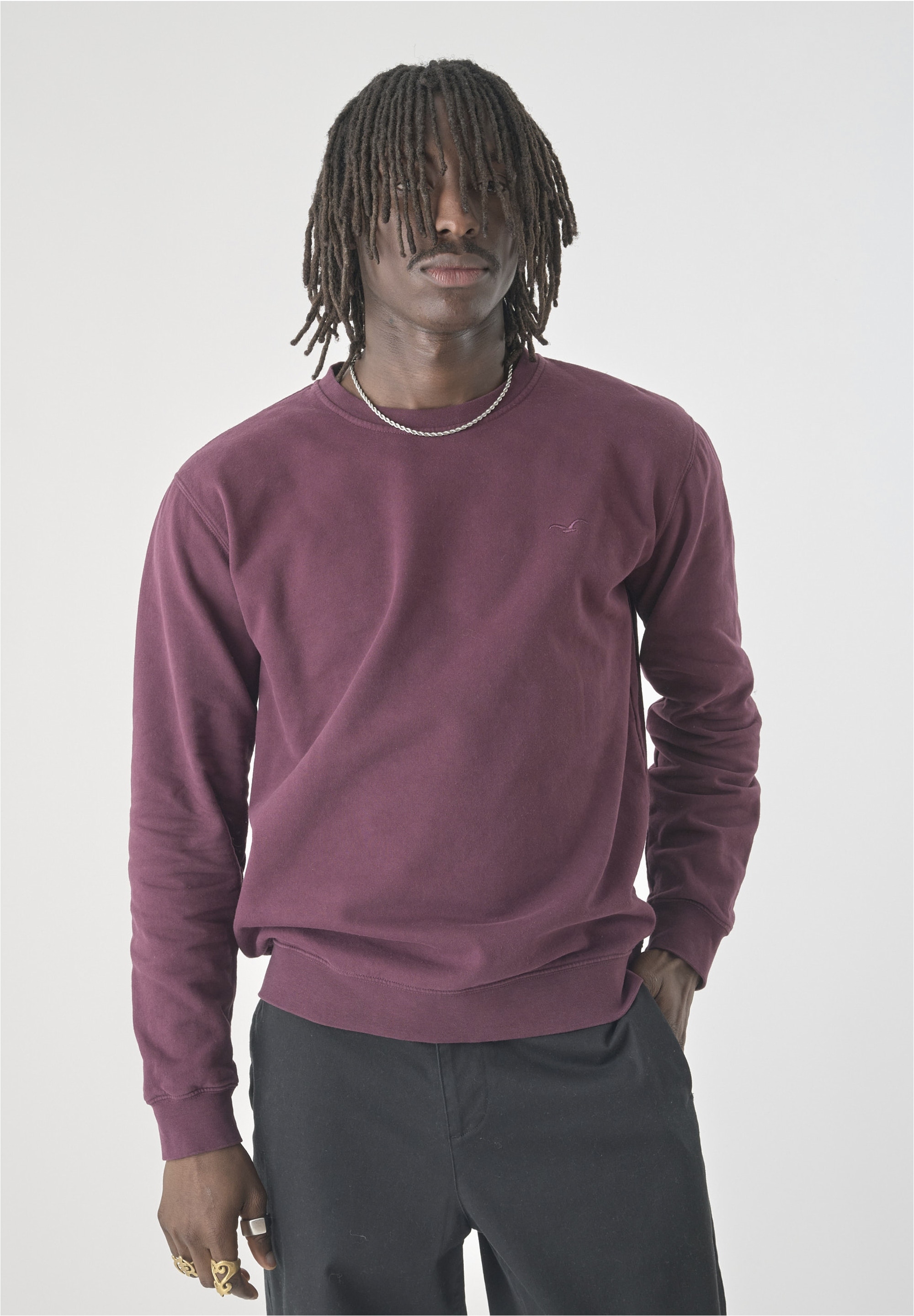 Cleptomanicx Sweatshirt "Ligull", mit kleiner Möwen-Stickerei günstig online kaufen