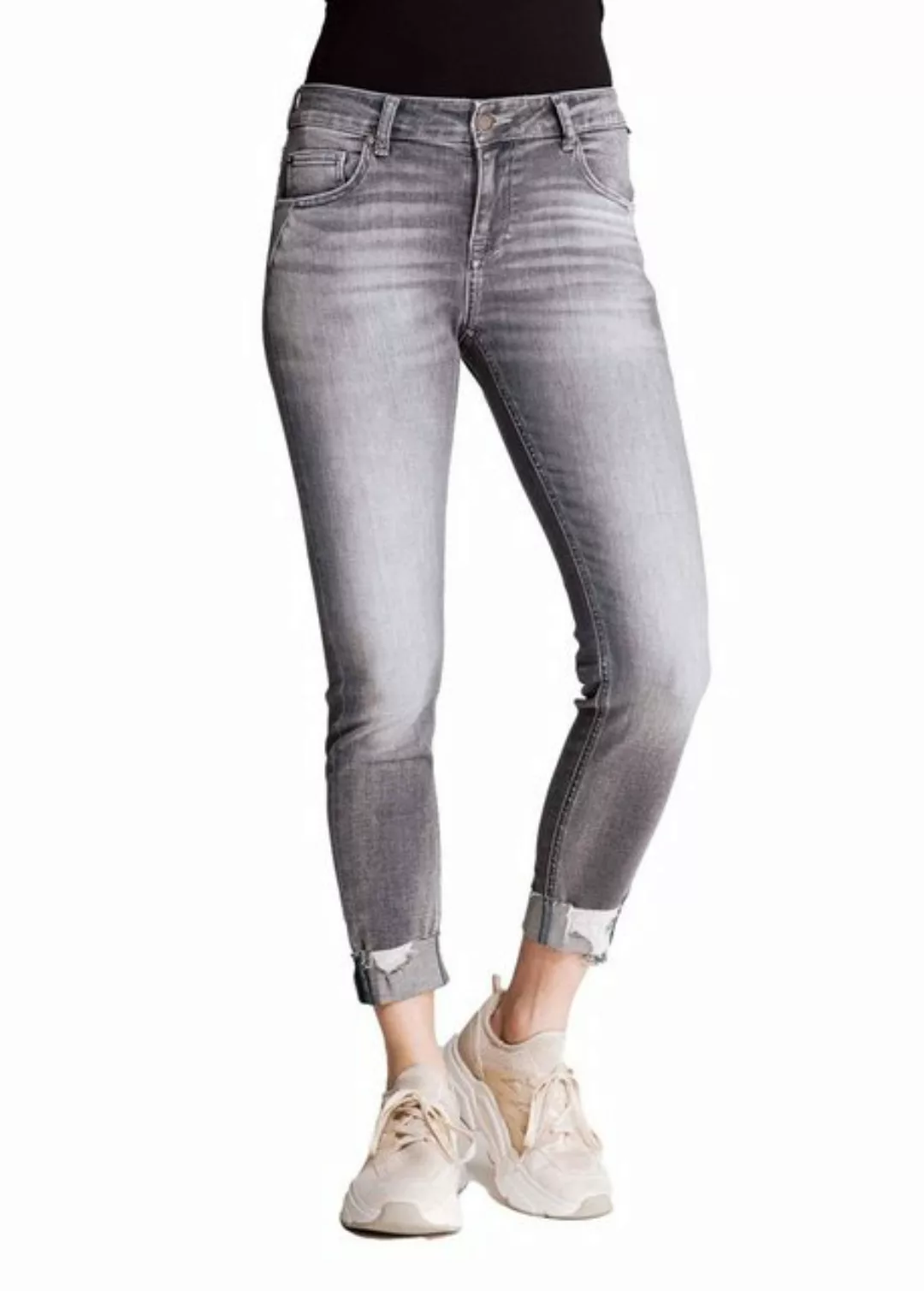 Zhrill Mom-Jeans Skinny Jeans NOVA Grau angenehmer Tragekomfort günstig online kaufen