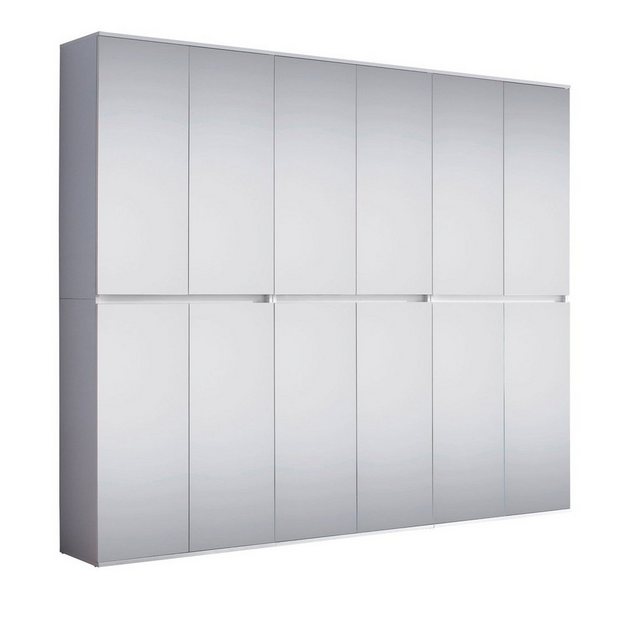 ebuy24 Kleiderschrank Mirror Garderobenmöbel Set 12 Türen weiß, Spiegelg günstig online kaufen